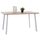 Tavolinë ngrënieje OFIRA HM8374.02, 140x80 cm, MDF sonoma, këmbë metalike të bardha