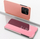 Mbulesë flip Hurtel Clear View Case për Xiaomi Redmi 10C, përparëse pasqyruese, rozë