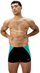 Rroba banje për burra Speedo Endurance+ MAX Aquashort, i qëndron klorit, thahet shpejt, e zezë me turkeze