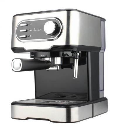 Makina manuale për espresso FRAM FEM-850BKSS, 850W, 15 Bar, 1.5L, argjendi
