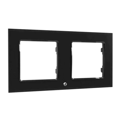 Kornizë dyshe Shelly WF 2, për Shelly Wall Switch, e zezë