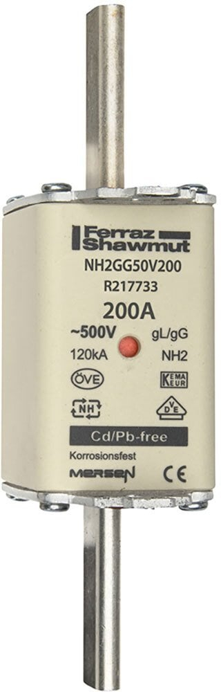 Siguresë NH Mersen NH2GG50V200, 200A, 500V, bezhë