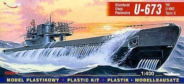 Модел подморница Mirage German Submarine U-673 Type VIIC Turm II 40412, пластичен, за составување и бојадисување