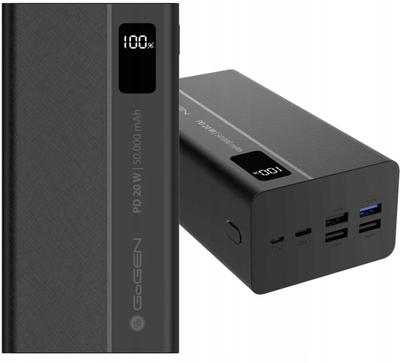 Powerbank GoGEN PB500001, 50000 mAh, USB-C PD 20W, i zi