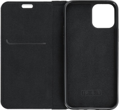 Këllëf telefoni Vennus Book Carbon për Samsung Galaxy S23, me magnet, me mbajtëse, i zi