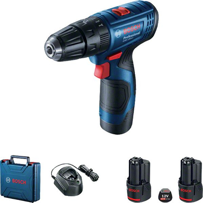 Stërvitëse vidhosëse Bosch GSB 120-LI, 12V, me 2 bateri 2Ah, blu