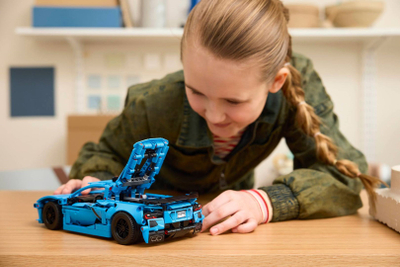 Lodër ndërtimi LEGO Technic Chevrolet Corvette Stingray 42217, 732 pjesë, blu