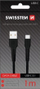 Kabllo të dhënash Swissten USB A në USB C, 1m, USB 2.0, e zezë