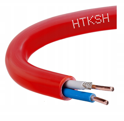 Kabëll telekomi Bitner HTKSH FE180/PH120/E90 1x2x0.8, që s’e ha zjarri, me metër, i kuq
