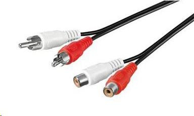 Kabllo audio PremiumCord kjackcmf2-5, RCA x2 në RCA x2, 5m, e zezë
