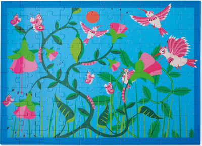 Puzzle Hummingbirds, 100 copa, për kalamaj 6+, shumëngjyrësh