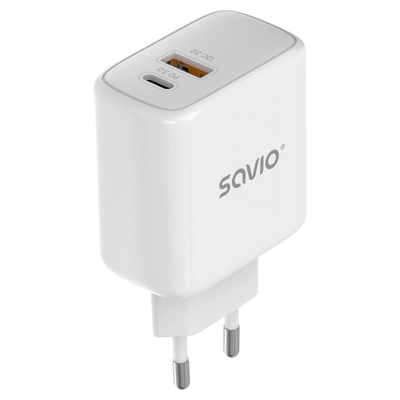 Karikues muri Savio LA-12, 20W, Quick Charge Power Delivery, i bardhë