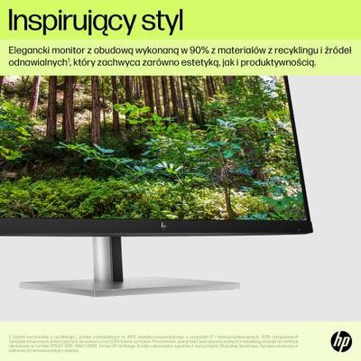 Monitor HP E27u G5, 27", 2560 x 1440 (WQHD), 75Hz, i zi / i argjendtë