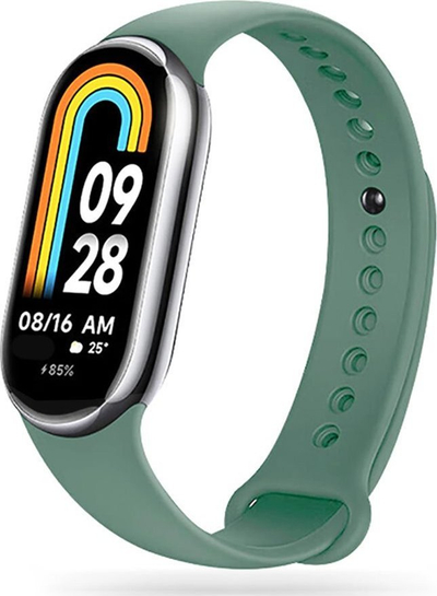 Rrip dore Tech‑Protect IconBand për Xiaomi Smart Band 8 / 8 NFC, TPU, i rregullueshëm, ngjyrë ulliri