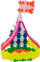Lodër ndërtimi Plus Plus Neon Color Mix, 240 copë, shumëngjyrëshe
