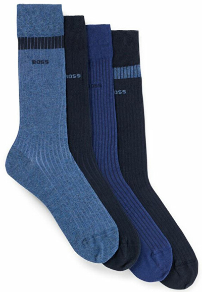 Set çorape për meshkuj HUGO BOSS, 4 copë, të kaltra