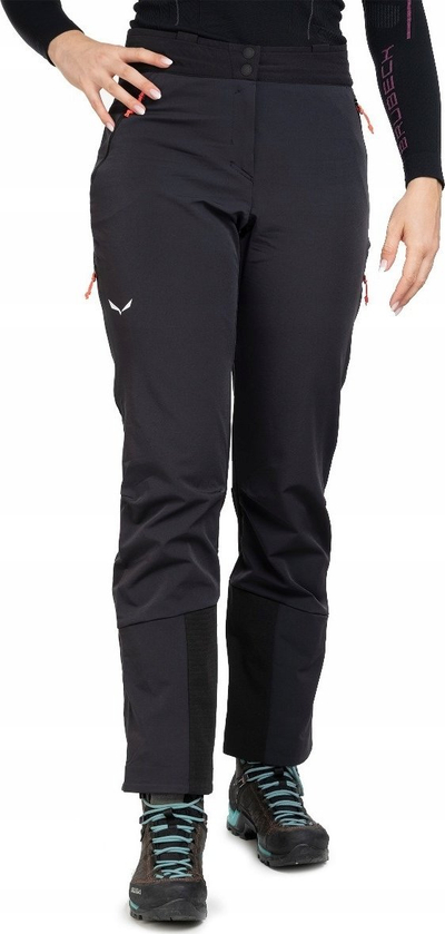Pantallona ski për goca Salewa Sella Durastretch, softshell, për alpinim, të zeza