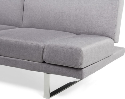 Sofá krevate Beliani York, 190 cm, material poliestër, gri e hapur