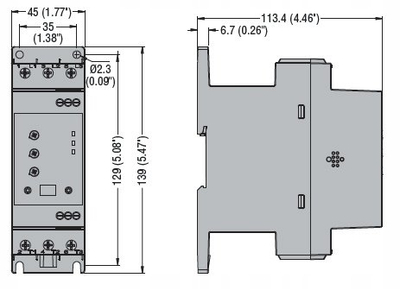 Starter motori Lovato ADXNB, 22 kW, 240V AC, trefazor