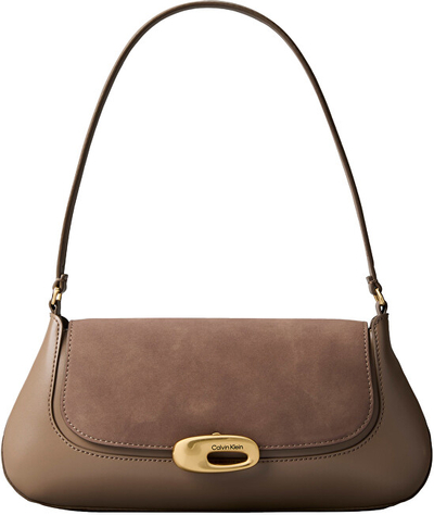 Çantë shpatulle Calvin Klein LV04F3337G, Handbag Hardware Brushed, bezhë