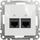 Prizë kompjuterike Schneider Electric Sedna Design SDD111452, 2xRJ45 Cat5e UTP, nën suva, e bardhë