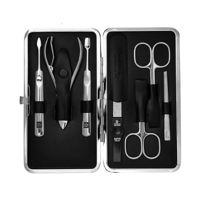 Set për manikyr Pfeilring Solingen kPF006, i zi, 7 mjete