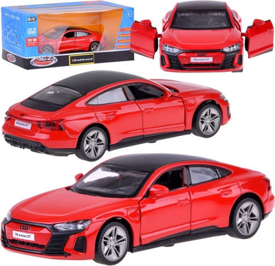 Maket metalik Audi RS e-tron GT, shkallë 1:36, me dritë edhe zë, i kuq