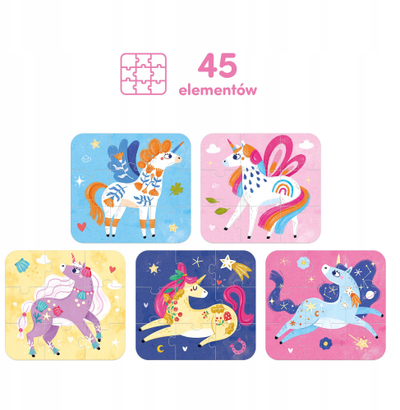 Puzzle Czuczu Fairy Unicorns, puzzle fëmijësh, ilustrime me njëbrirësh, shumëngjyrësh
