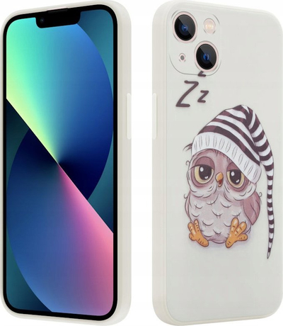 Kapak telefoni MX Owl Sleepy për Samsung A32 5G, TPU i butë, me figurë bufi, bezhë