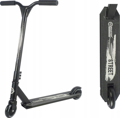 Trotinet akrobatik Master Stunt Street, alumin, deri 100 kg, gri