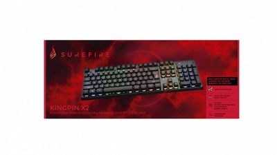 Tastierë gaming SureFire KingPin X2, metal, RGB, e zezë