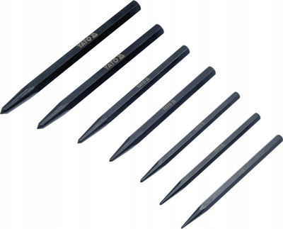 Set shënues qendre Yato CrV, 7 copë, profil gjashtëkëndor, në kuti