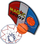 Kosh basketbolli për kalamaj Enero Basketball Backboard Baby, 40x32x8cm, me top, shumëngjyrësh