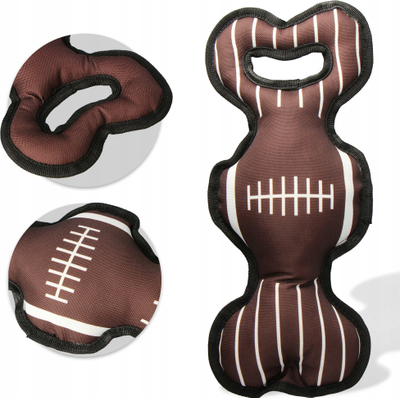 Lodër pelushi për qen Barry King Rugby, me zë, 33.5 x 15cm