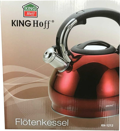 Çajnik KingHoff me bilbil, 3.4L, i kuq