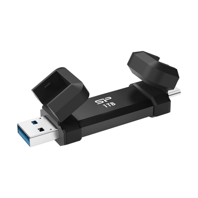 USB флеш Silicon Power DS72, 1TB, USB 3.2, Type A и Type C, црн