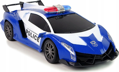 Makina e policisë me telekomandë Leantoys Police Racing, shkallë 1:16, me bateri, blu