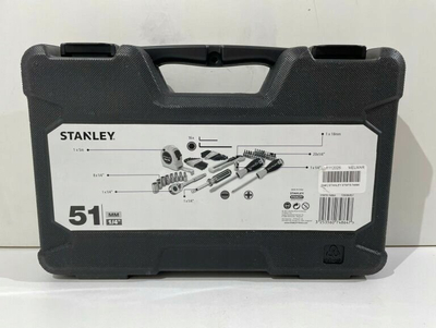 Set veglash Stanley, 51 pjesë, në kuti plastike, i verdhë