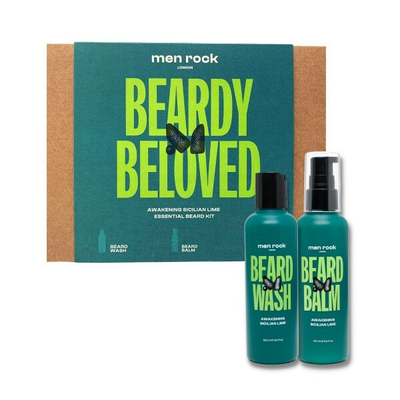Set Men Rock London Sicialian Lime, balsam për mjekër 100 ml + sapun për mjekër 100 ml