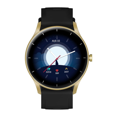 Smartwatch Gravity GT2-3, ekran 1.28" IPS, Bluetooth 5.1, ari me të zezë