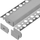 Set profil alumini për shirita LED, 2000mm, montim sipërfaqësor, argjendtë