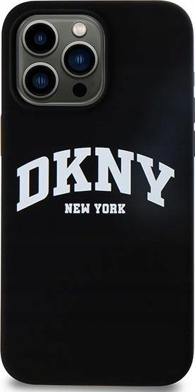 Këllëf telefoni DKNY Liquid Silicone për iPhone 13 Pro Max, MagSafe, i zi