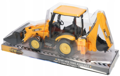 Lodër traktor me eskavator Macyszyn Toys, plastikë, për kalamaj, shumëngjyrësh