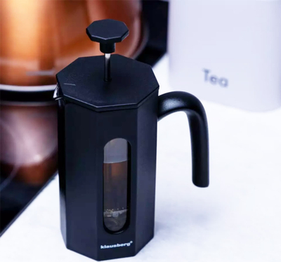 French Press Klausberg Brewer Jug, 350 ml, xham borosilikat, e zezë mat