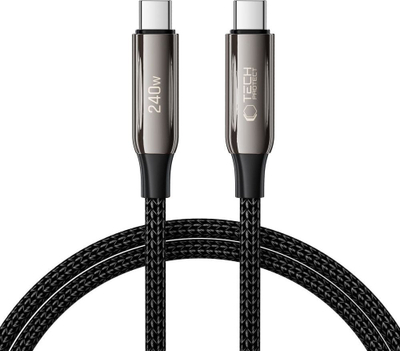 Kabllo karikimi Tech-Protect UB10T Ultraboost, USB-C në USB-C, PD 240W QC 4.0, 100 cm, e zezë