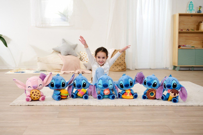 Figurë pelushi Disney Stitch, 25cm, me akullore, shumëngjyrëshe