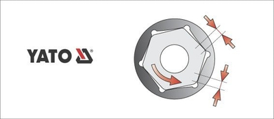 Kokë çelësi Yato YT-1220, 1/2", 32mm, 6-këndore