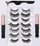 Set qerpikësh magnetikë AG851B, 7 palë, eyeliner dhe pincetë, i zi