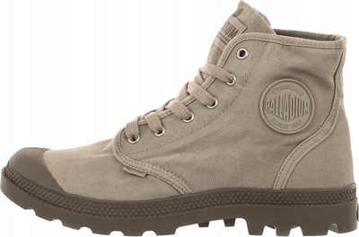 Çizme Palladium Pampa Hi, kanavace pambuku, taban gome, bezhë