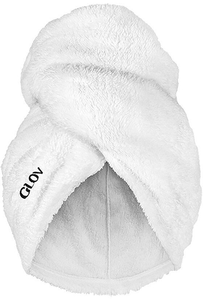 Turban flokësh GLOV Soft Hair Wrap, mikrofibër, tharje e shpejtë, i bardhë